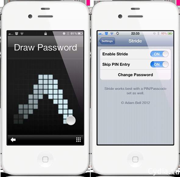 Stride mở khoá bằng gestures cho iPhone