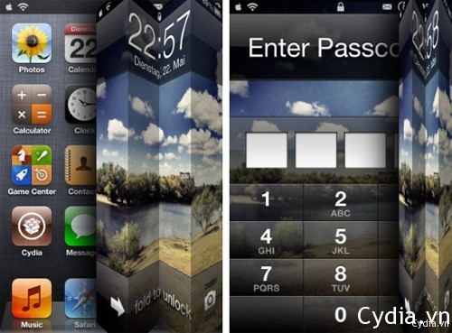 Unfold – Mở khoá kiểu màn hình gấp, miễn phí trên Cydia
