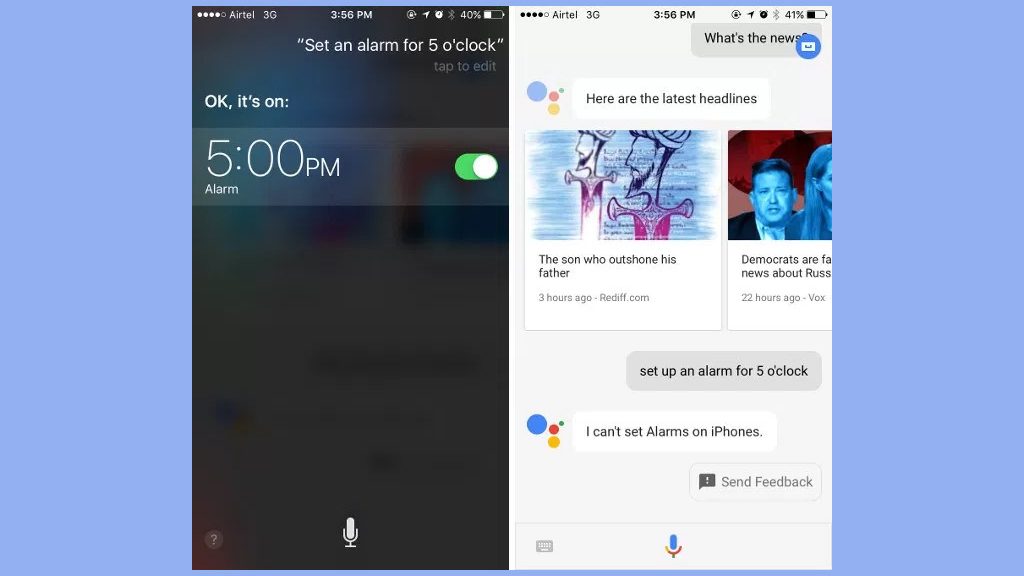 Đối với thiết lập Báo thức, Google Assistant không thể truy cập vào ứng dụng đồng hồ trên iPhone.