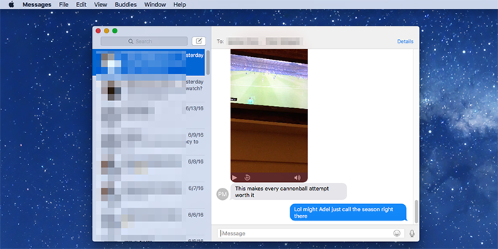 Người dùng có thể gửi và nhận tin nhắn trên Mac.