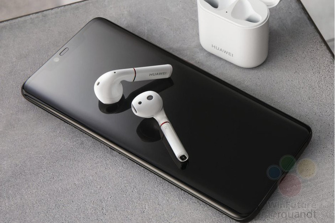 Lộ ảnh Huawei Mate 20 Pro bên cạnh tai nghe không dây nhái Apple AirPods: Galaxy S9 có tai thỏ - Ảnh 3. Lộ ảnh Huawei Mate 20 Pro bên cạnh tai nghe không dây nhái Apple AirPods: Galaxy S9 có tai thỏ - Ảnh 3.