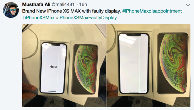 iPhone XS Max vừa mở hộp đã bị lỗi sọc màn hình - Ảnh 2. iPhone XS Max vừa mở hộp đã bị lỗi sọc màn hình - Ảnh 2.