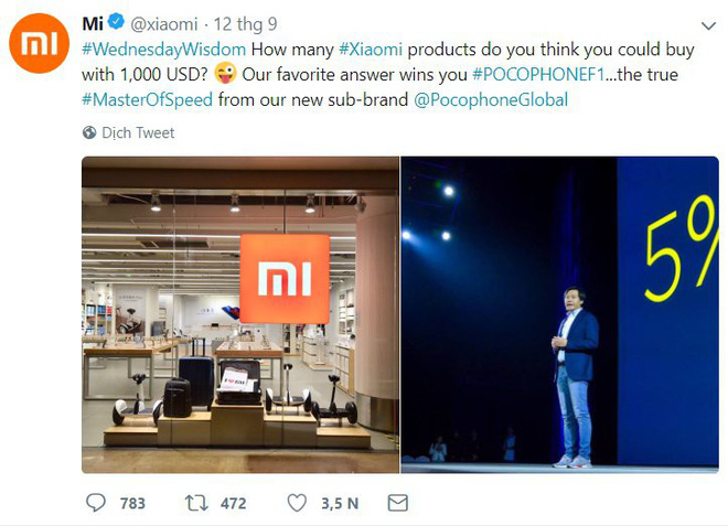 Có 1000 USD bạn sẽ làm gì? Xiaomi gợi ý bạn “quất” hẳn 3 chiếc Pocophone F1 - Ảnh 2. Có 1000 USD bạn sẽ làm gì? Xiaomi gợi ý bạn “quất” hẳn 3 chiếc Pocophone F1 - Ảnh 2.