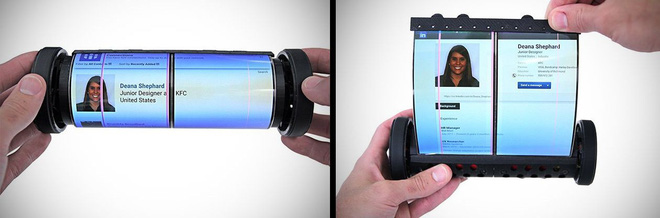 Xuất hiện máy tính bảng có thể cuộn lại được như cuộn giấy - Ảnh 3. Xuất hiện máy tính bảng có thể cuộn lại được như cuộn giấy - Ảnh 3.