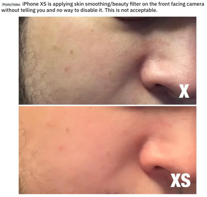 Một số người dùng nhận thấy rằng camera selfie của iPhone Xs sử dụng bộ lọc làm mịn da giúp ảnh đẹp hơn, chứ không có công nghệ cao cấp gì cả - Ảnh 2. Một số người dùng nhận thấy rằng camera selfie của iPhone Xs sử dụng bộ lọc làm mịn da giúp ảnh đẹp hơn, chứ không có công nghệ cao cấp gì cả - Ảnh 2.