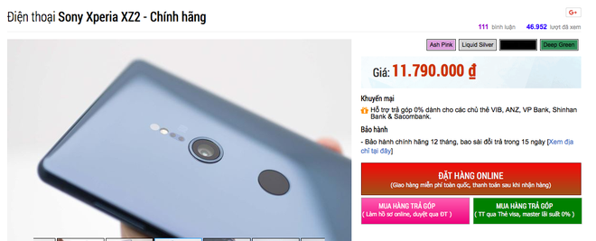 Ra mắt chưa đầy 5 tháng nhưng Xperia XZ2 đã mất giá 8 triệu, chỉ còn gần 12 triệu đồng - Ảnh 3. Ra mắt chưa đầy 5 tháng nhưng Xperia XZ2 đã mất giá 8 triệu, chỉ còn gần 12 triệu đồng - Ảnh 3.