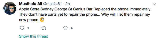 iPhone XS Max vừa mở hộp đã bị lỗi sọc màn hình - Ảnh 3. iPhone XS Max vừa mở hộp đã bị lỗi sọc màn hình - Ảnh 3.