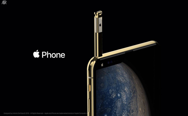 Concept iPhone 2019 với bút cảm ứng, tai thỏ lệch về bên trái và 5 camera - Ảnh 1.