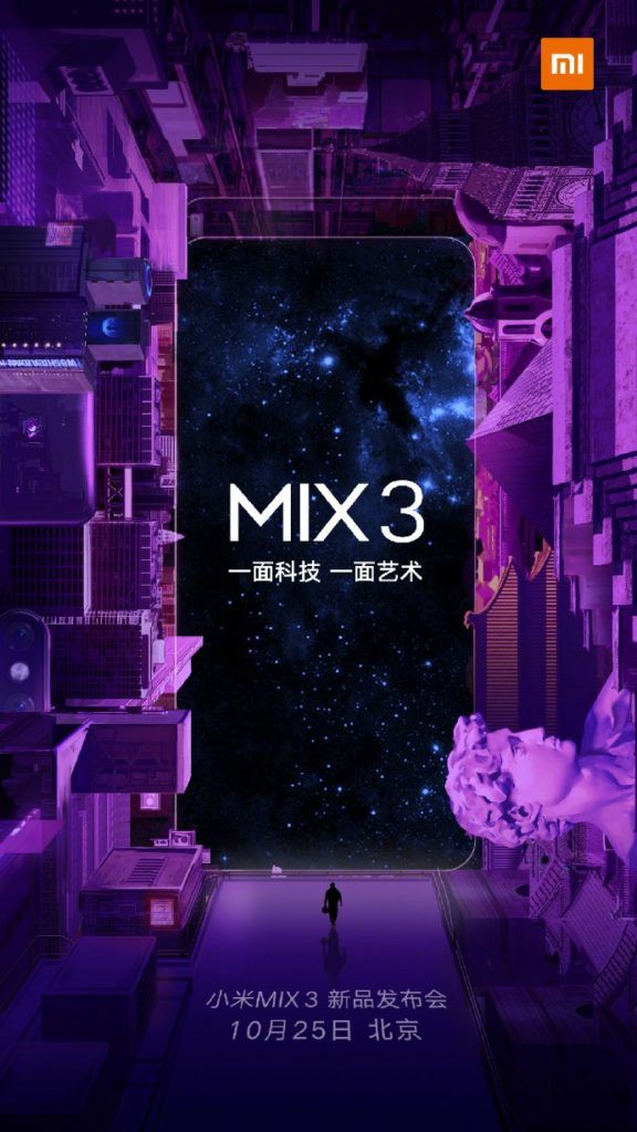Xiaomi sẽ tổ chức sự kiện ra mắt Mi MIX 3 vào ngày 25/10 tại Bắc Kinh - Ảnh 1. Xiaomi sẽ tổ chức sự kiện ra mắt Mi MIX 3 vào ngày 25/10 tại Bắc Kinh - Ảnh 1.