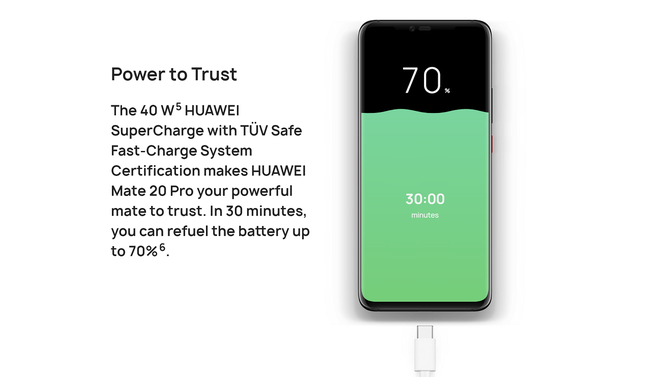 Thử nghiệm thực tế sạc siêu tốc 40W trên Huawei Mate 20 Pro: đầy pin trong 68 phút - Ảnh 2. Thử nghiệm thực tế sạc siêu tốc 40W trên Huawei Mate 20 Pro: đầy pin trong 68 phút - Ảnh 2.